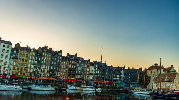 Honfleur is a famous harbor village in Normandy, France