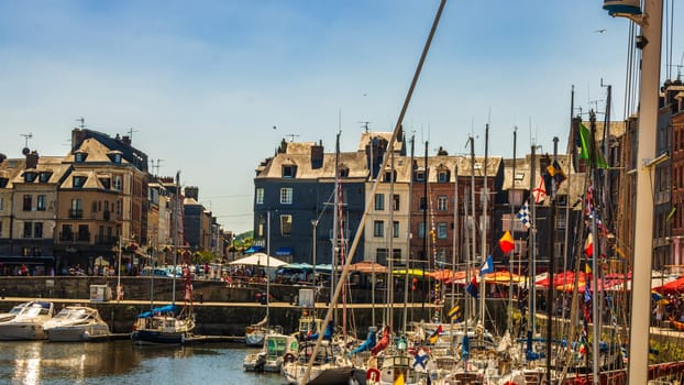 Honfleur is a famous harbor village in Normandy, France