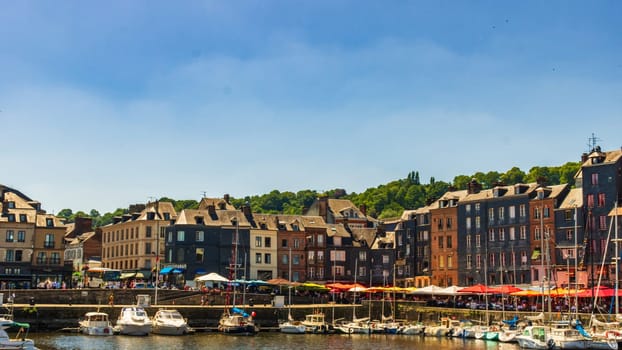 Honfleur is a famous harbor village in Normandy, France