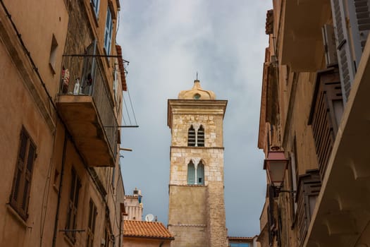 Bonifacio town, medieval citadel in Corsica Island, France