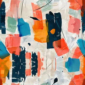 Abstract seamless pattern in a modern style. Colorful abstract painted artwork with brush strokes.