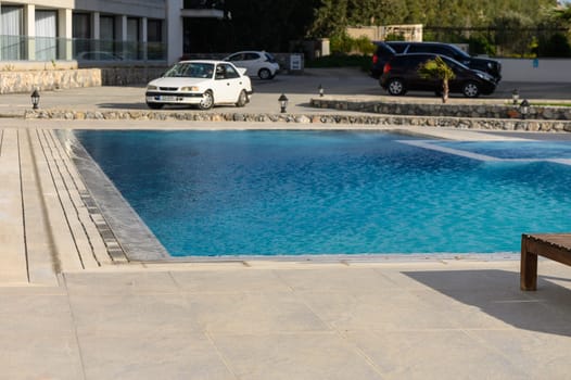 swimming pool near a cafe in a residential complex 1