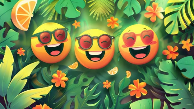 Smiling yellow summer background banners design, Hello Summer poster or banner.