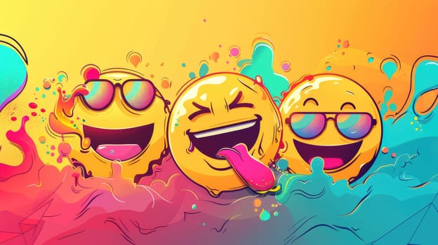 Smiling yellow summer background banners design, Hello Summer poster or banner.