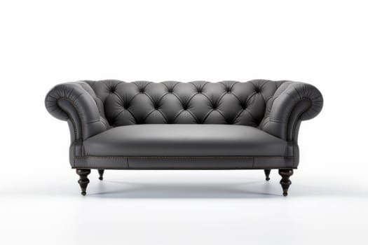 Versatile Grey sofa. Seat modern furniture. Generate Ai