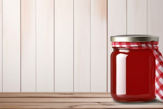 Jam jar. Homemade jelly food. Generate Ai