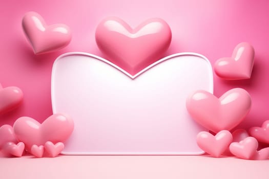 Gentle Kiss day pastel background. Modern letter card. Generate Ai