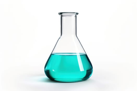 Transparent Laboratory flask. Glass test medical. Generate Ai