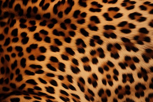 Striking Leopard fur banner texture. Skin fabric print. Generate Ai