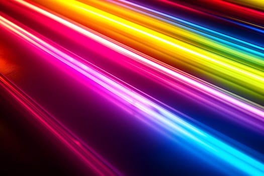 Colorful diagonal rays wallpaper and background. Neural network generated image. Not based on any actual scene or pattern.