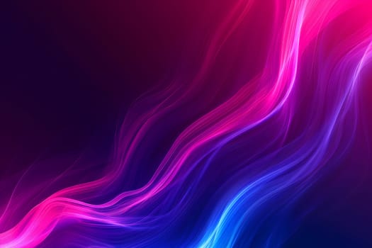 Abstract colorful gradient wavy energy flow on black background. Neural network generated image. Not based on any actual scene or pattern.