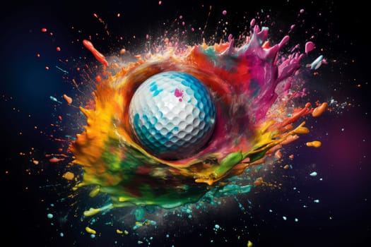 Glossy Golf ball. Play activity club. Generate Ai