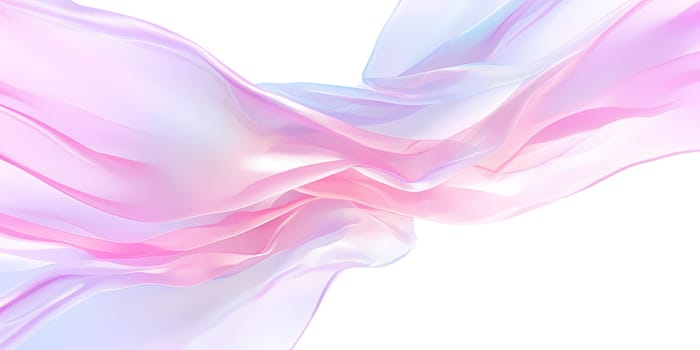 A pink and purple abstract background featuring flowing silk, isolated on white, creating a sense of movement and grace.