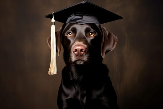 Professional Graduate dog school. Pet education. Generate Ai