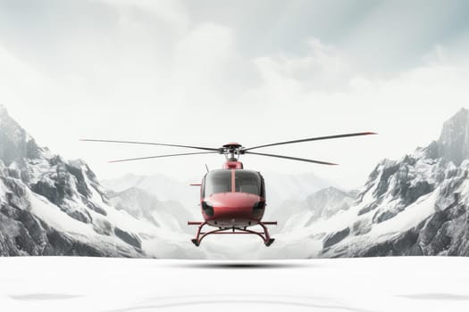 Dynamic Helicopter mockup background. Sky aerospace. Generate Ai