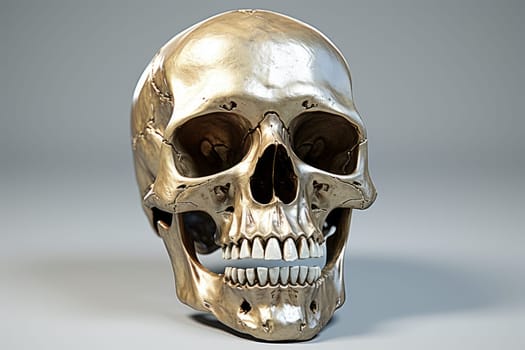 Intricate Human skull 3d. Creative color. Generate Ai