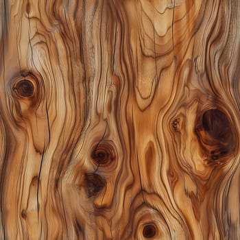 seamless texture and background of wooden board with knots. Neural network generated image. Not based on any actual scene or pattern.