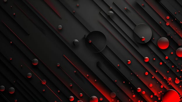 Black and red lines and waves.Professional stock background. High quality illustration