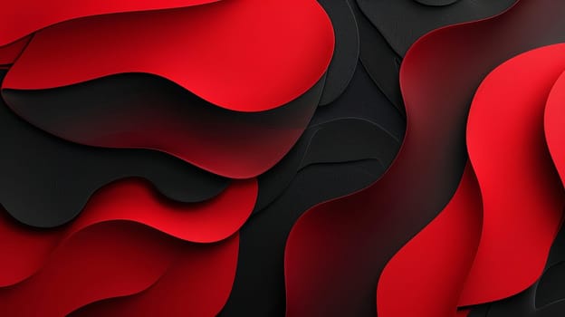 Black and red lines and waves.Professional stock background. High quality illustration