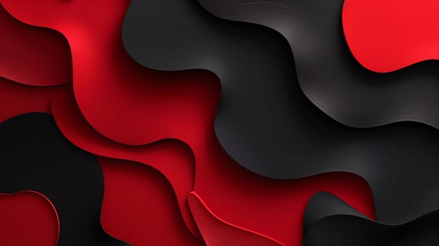 Black and red lines and waves.Professional stock background. High quality illustration