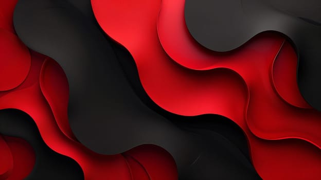 Black and red lines and waves.Professional stock background. High quality illustration