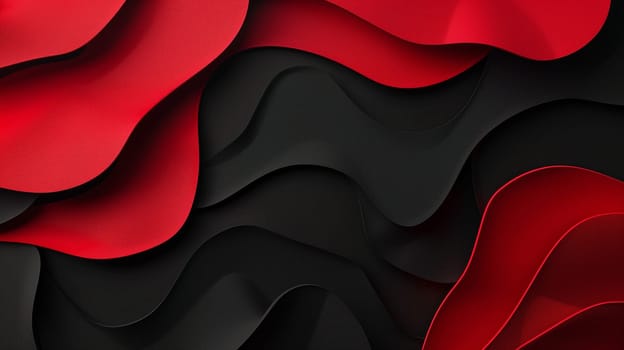 Black and red lines and waves.Professional stock background. High quality illustration