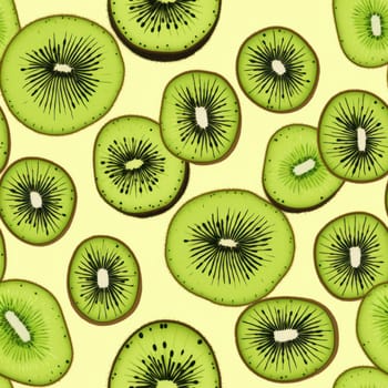 Kiwi fruits pattern. Cooking agriculture. Generate Ai
