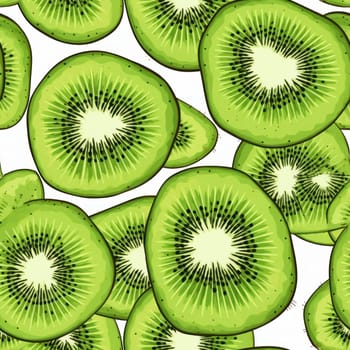 Vibrant Kiwi fruits pattern. Cooking agriculture. Generate Ai