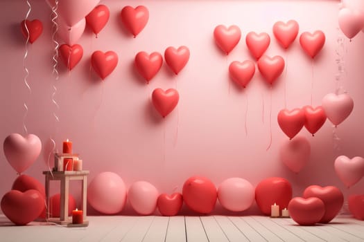 Love day mockup background. Concept holiday. Generate Ai