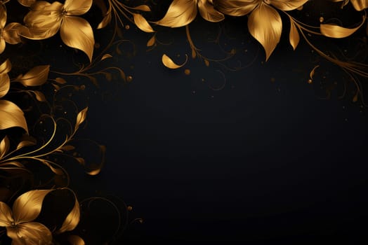 Malleable Gold realistic detailed. Golden brush wave. Generate Ai
