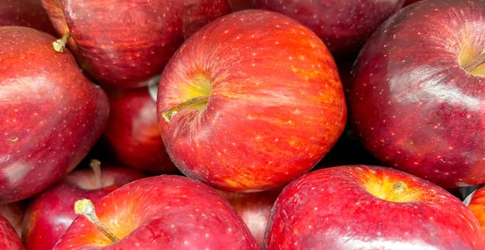 Fresh red apples good for multimedia background group of red ripe apples