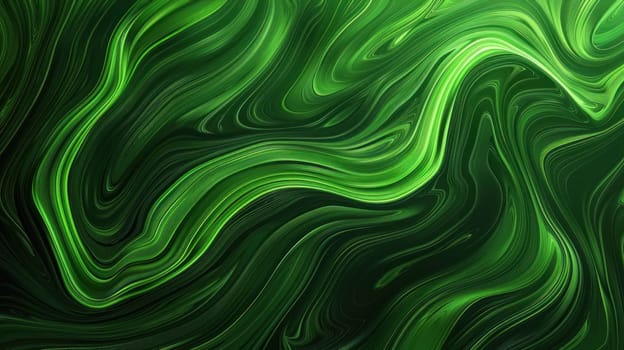 Abstract organic green lines as wallpaper background illustration. Generative AI.