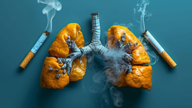 Concept of no smoking and World No Tobacco Day, Smoking prevention, creative advertising Ideas.