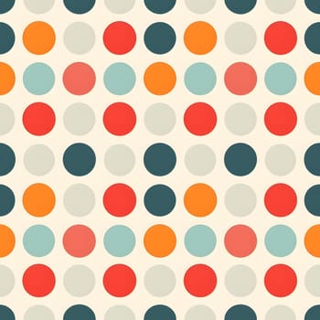 Seamless pattern of colorful polka dot. Neural network generated image. Not based on any actual scene or pattern.