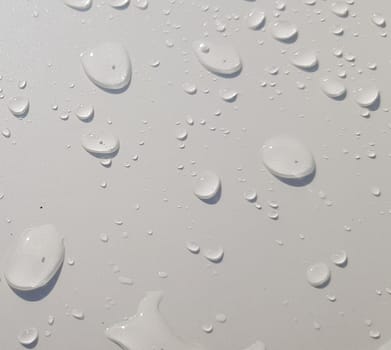 Water droplets perspective through white color surface good for multimedia content backgrounds