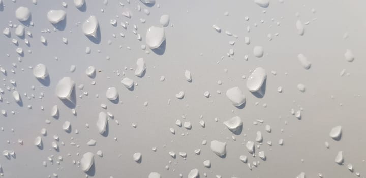 Water droplets perspective through white color surface good for multimedia content backgrounds