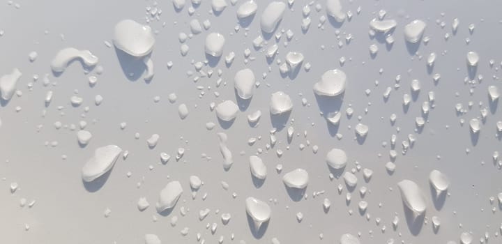 Water droplets perspective through white color surface good for multimedia content backgrounds