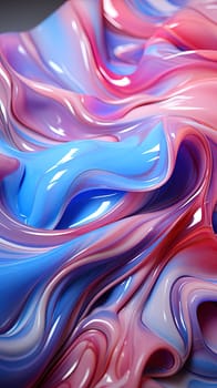 Liquid abstract pink and blue background with drops illustration