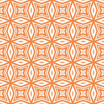 Textured stripes pattern. Orange symmetrical kaleidoscope background. Trendy textured stripes design. Textile ready excellent print, swimwear fabric, wallpaper, wrapping.