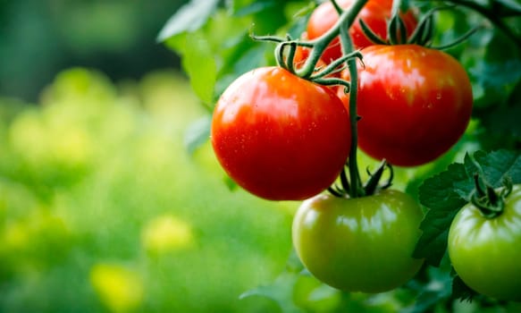 harvest of tomatoes in the garden. Selective focus. food.