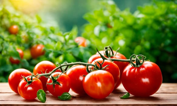 harvest of tomatoes in the garden. Selective focus. food.