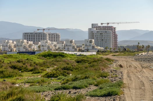 residential complex with white houses in winter in Cyprus 2