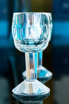 Elegant shot glasses like crystal in Leherheide Bremerhaven Bremen Germany.