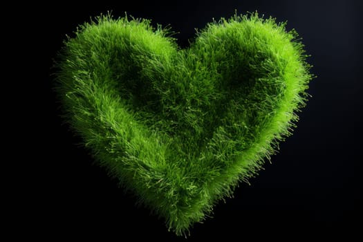 Resilient Heart grass. Shape nature leaf. Generate Ai