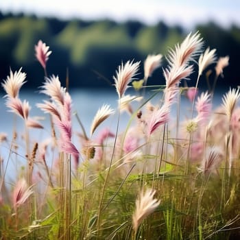 Wild Grass in a Breathtaking Natural Landscape