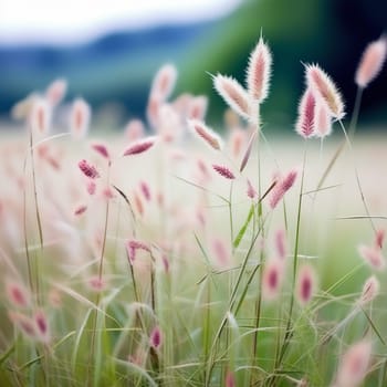 Wild Grass Flourishing in a Stunning Natural Background