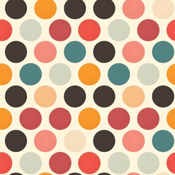 Seamless pattern of colorful polka dot. Neural network generated image. Not based on any actual scene or pattern.