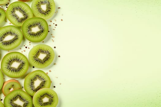 Colorful Kiwi background. Food fresh organic. Generate Ai
