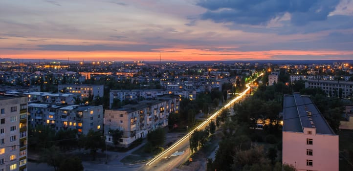 view from the roof of the evening Severodonetsk before the war with Russia 1