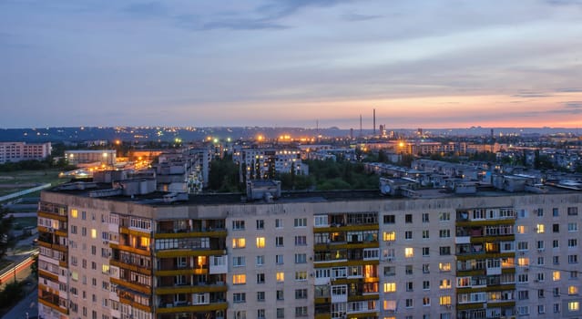 evening view of Severodonetsk before the war with Russia 1